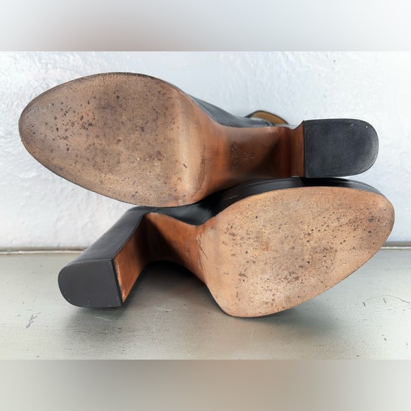 COACH Vintage Black Carmine Slingback Platform Clogs Size 10B - Picture 9 of 15